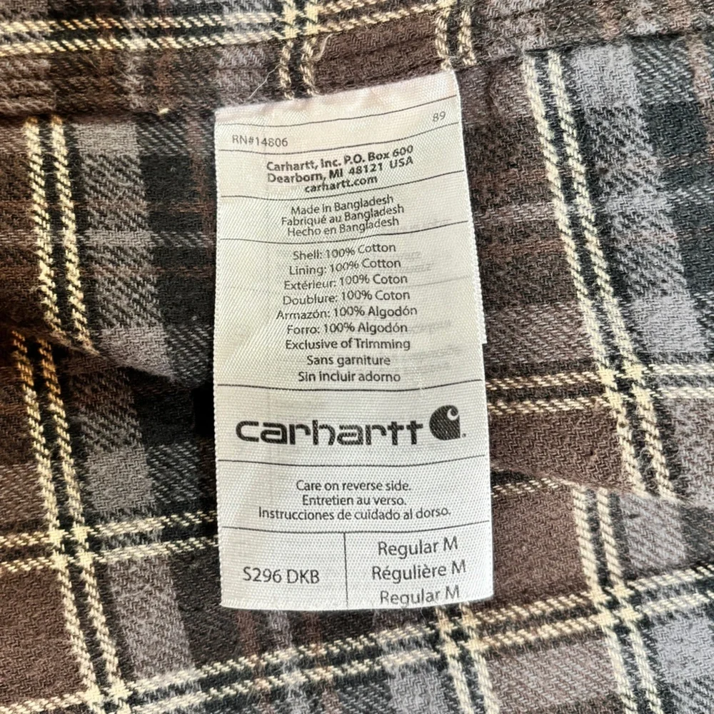 Carhartt Flannel Lined Canvas Shirt Jac (S296) - Picture 6 of 14